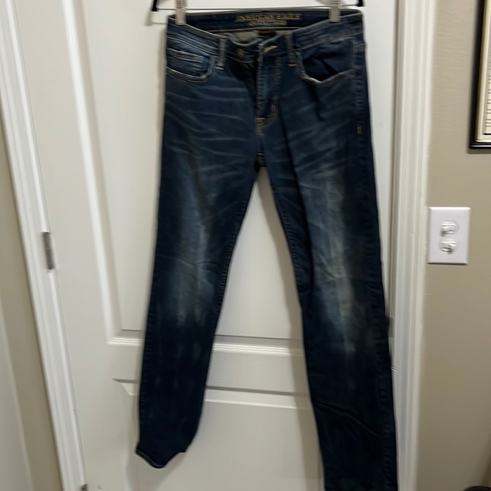Mens American Eagle Jeans 30x34, extreme flex, slim straight, 3 pair